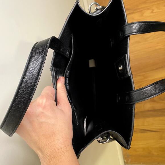 Design Lab Lord & Taylor Wool Plaid Tote Bag - Picture 8 of 8